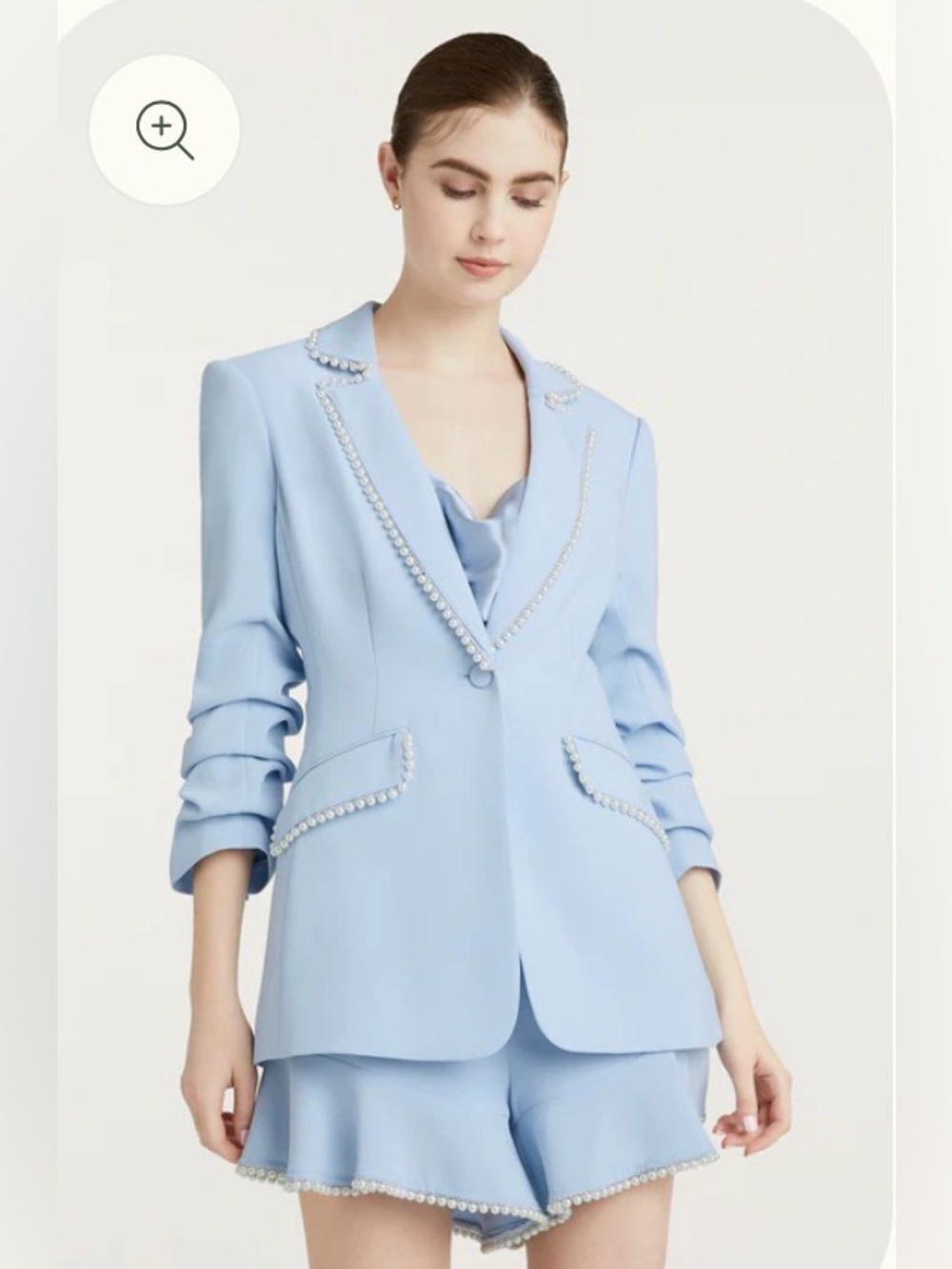 Cinq A Sept Gracey Pearl Blazer with Shorts in size 0